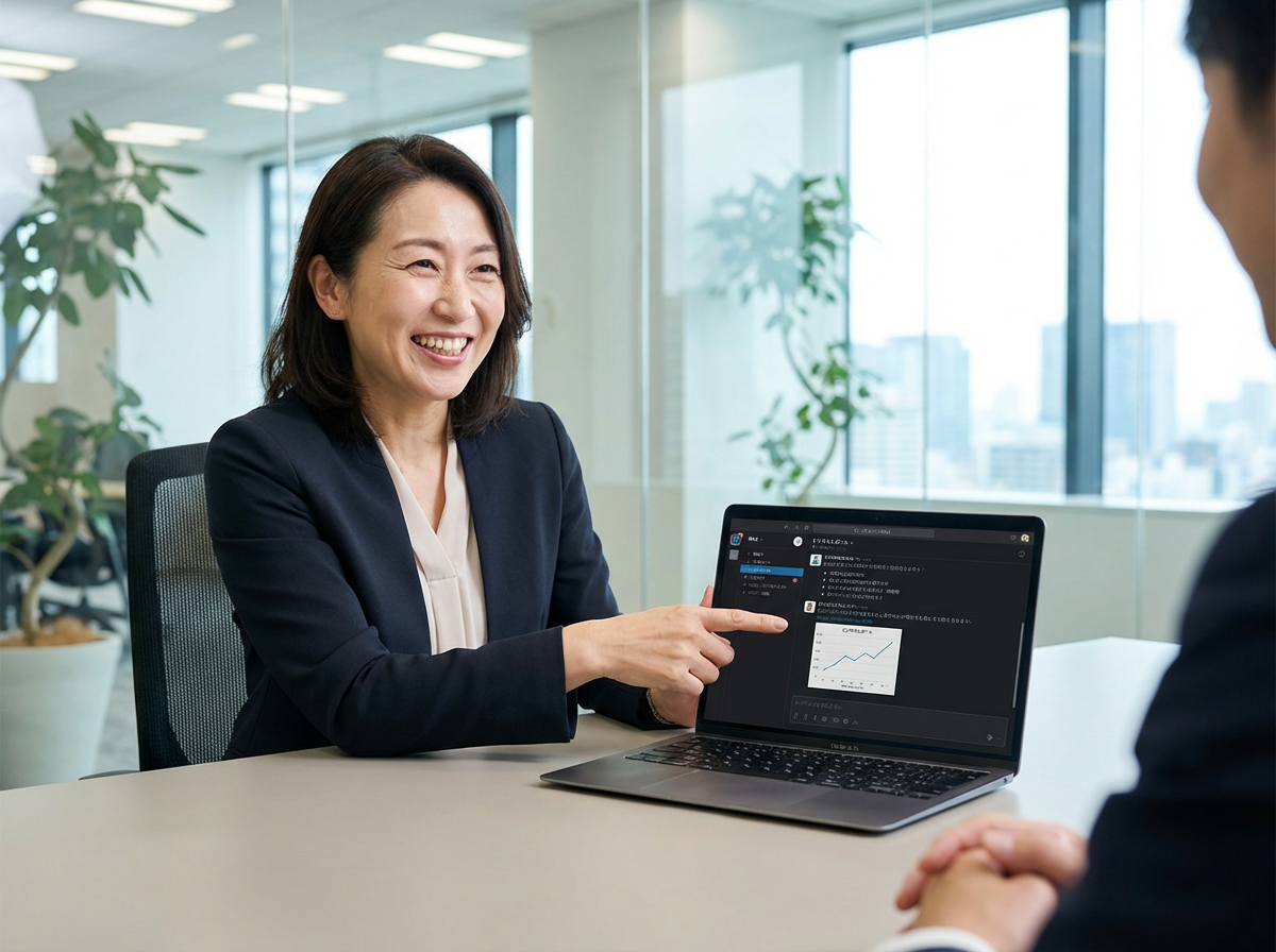 結果に納得する様子