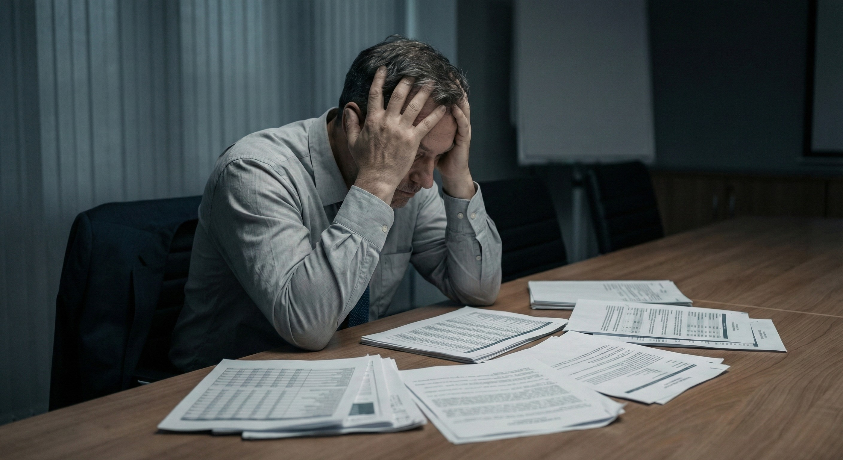 課題を抱えるビジネスマン